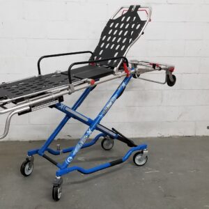 Blue base Ferno X Pro ambulance stretcher size 35 by 6