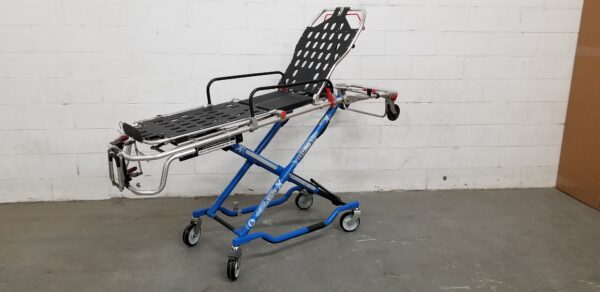 Blue base Ferno X Pro ambulance stretcher size 35 by 6