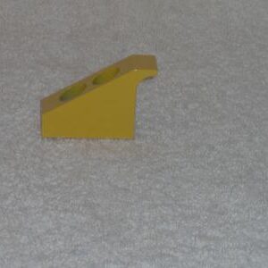 a yellow 2 1/2 inch stop block used by Stryker and Ferno made from machined aluminum.