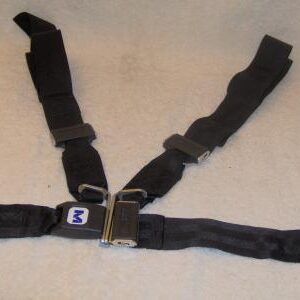 Black double adjustable shoulder harness nylon straps for stretcher